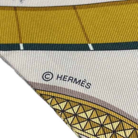 Auth HERMES Twilly - Pink Brown Multi Silk Scarf - Picture 2 of 4